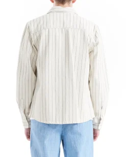 Vacay Stripe Denim Shirt - Natural