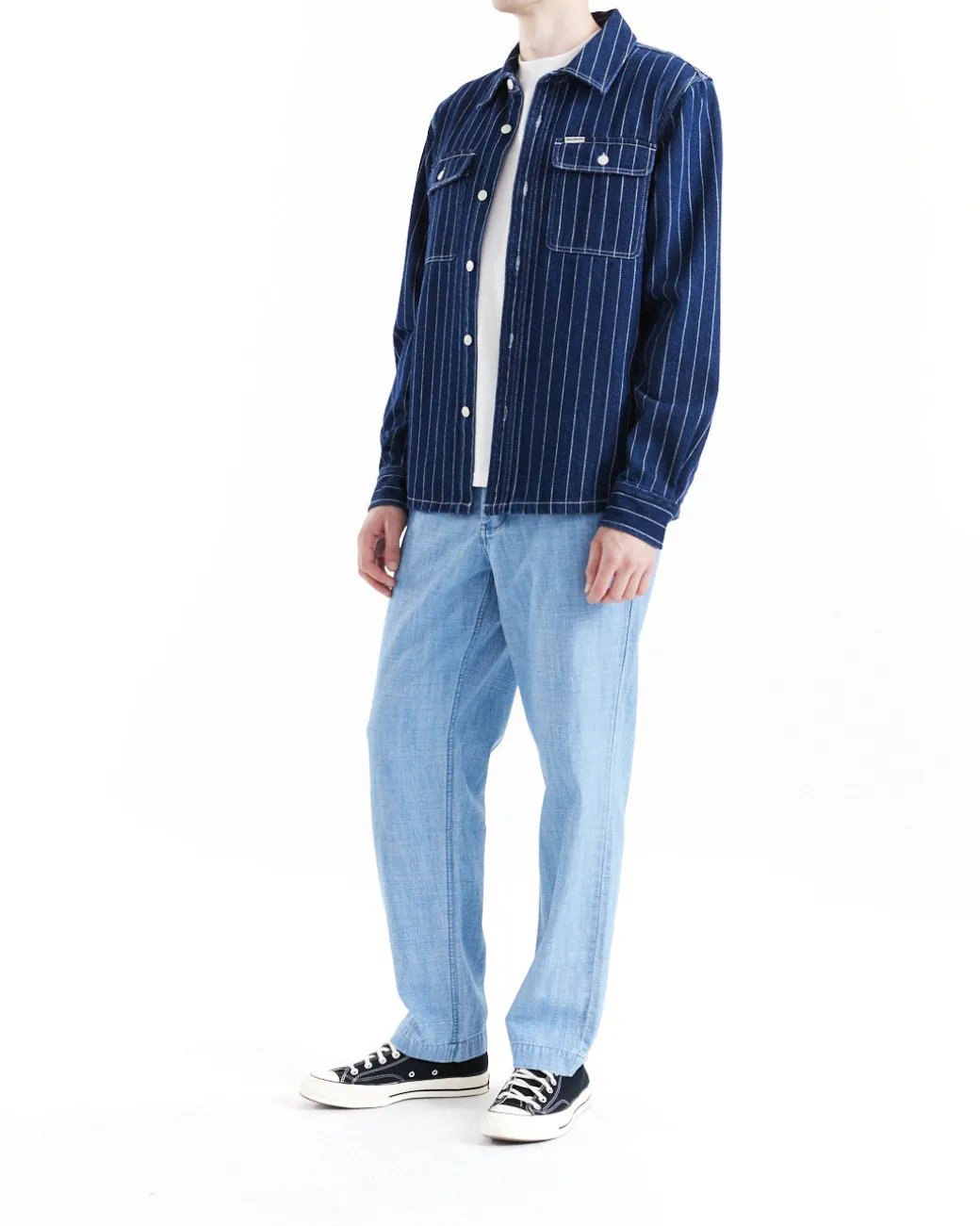 Vacay Stripe Denim Shirt - Indigo