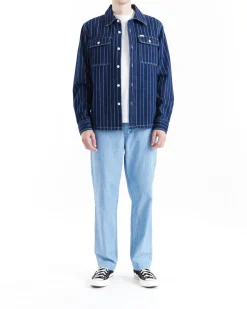 Vacay Stripe Denim Shirt - Indigo
