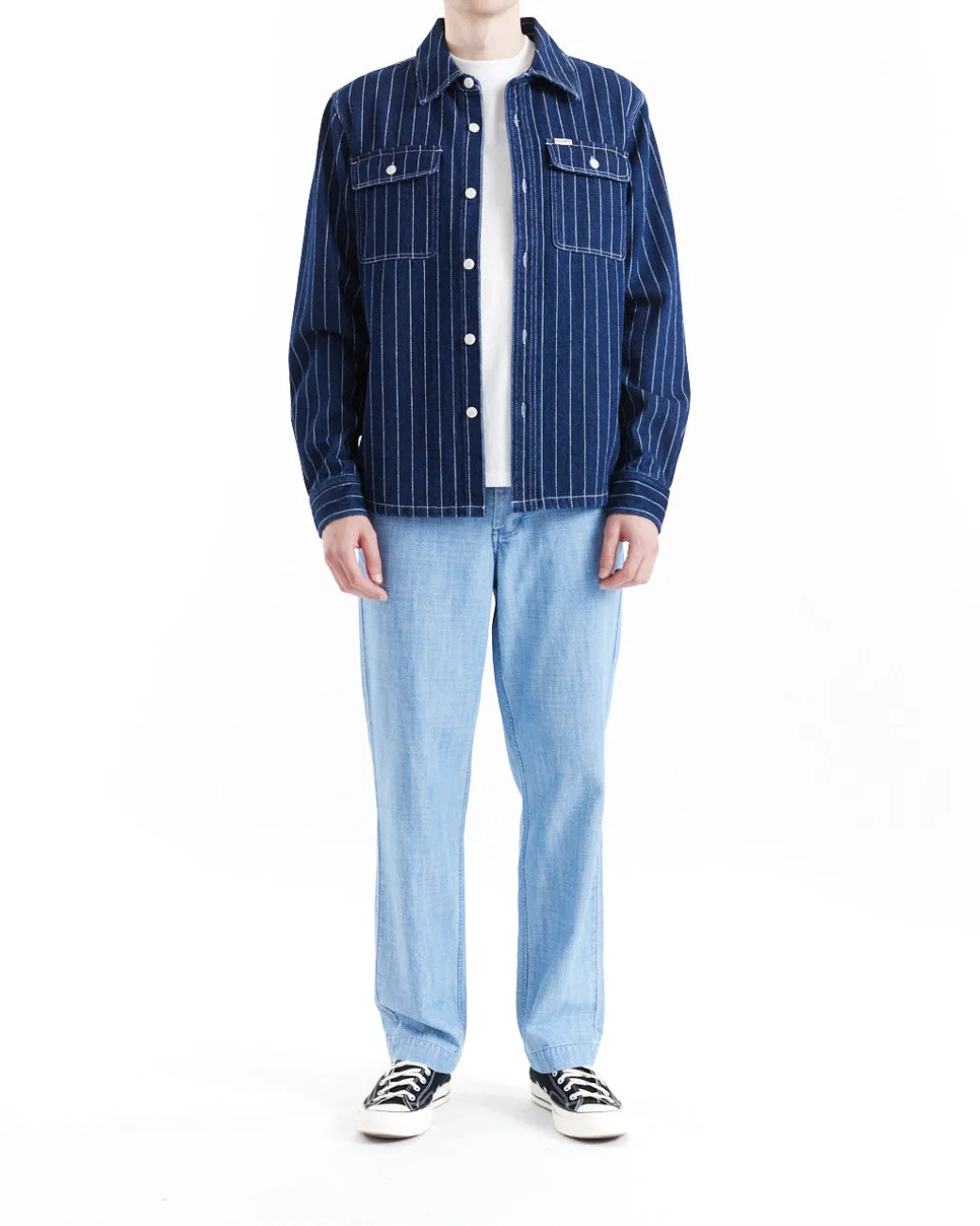 Vacay Stripe Denim Shirt - Indigo
